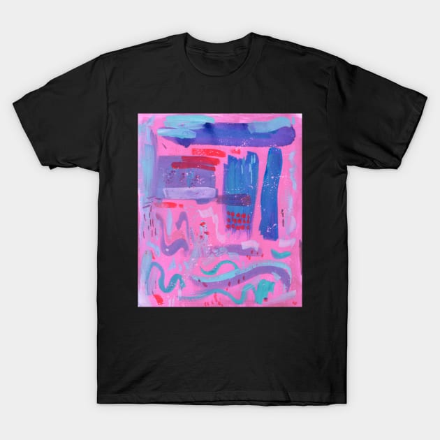 Neon Pink Party T-Shirt by Colzo Art